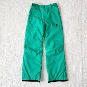 Orage YOUTH L/12 Unisex Green Insulated Snow Snowboard Ski Winter Pants Outdoor